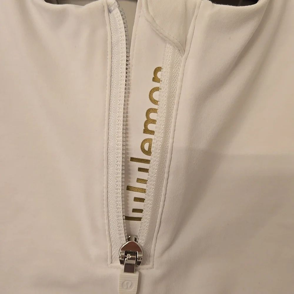 Lululemon Energy Bra High Neck Long Line Zip Special Edition - White - Picture 10 of 11